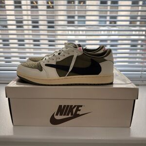 Size 9.5 - Travis Scott x Air Jordan 1 Retro OG SP Low Reverse Olive / Medium